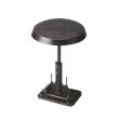 Home Square Industrial Chic Round End Table in Black - Set of 2