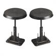 Home Square Industrial Chic Round End Table in Black - Set of 2