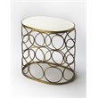 Home Square Oval End Table in Metalworks - Set of 2