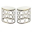 Home Square Oval End Table in Metalworks - Set of 2