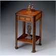 Home Square Accent Table in Olive Ash Burl Finish - Set of 2