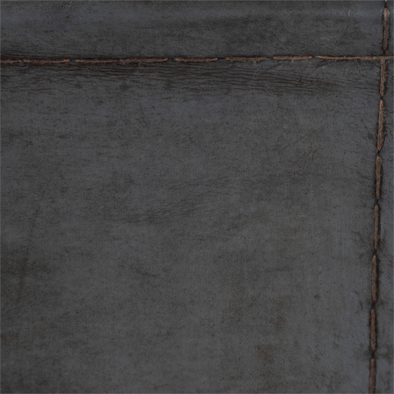 Home Square Marble and Leather Magazine Table in Beige - Set of 2