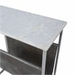 Home Square Marble and Leather Magazine Table in Beige - Set of 2