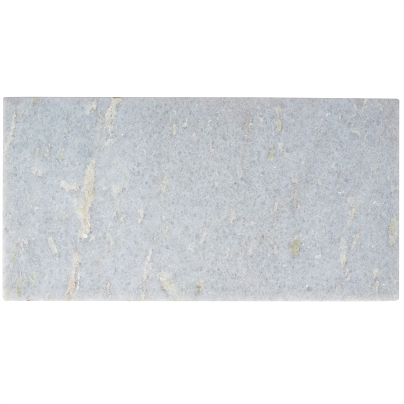 Home Square Marble and Leather Magazine Table in Beige - Set of 2