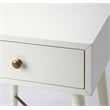 Home Square End Table in White and Gold - Set of 2