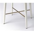 Home Square End Table in White and Gold - Set of 2