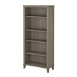Home Square 2-Piece Set with 72W Office Desk & 5-Shelf Bookcase in Ash Gray