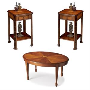Home Square 3-Piece Set with 2 Accent Tables & 1 Coffee Table