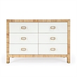 Home Square 3-Piece Wood Set with 2 Wood Chests & 1 Dresser in Natural