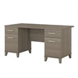 Home Square 2-Piece Set with 60W Office Desk & 5-Shelf Bookcase
