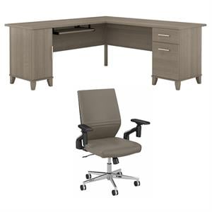 home square 2-piece set with 72w l shaped desk and mid back office chair