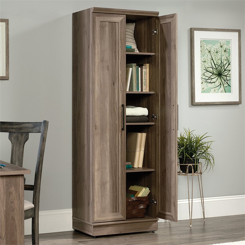 Sauder Homeplus Storage Cabinet Closet 2 Shelves Salt Oak - Office