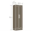 Home Square 2-Piece Set with Wardrobe Armoire and Storage Cabinet in Dakota Oak