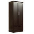 Home Square 2-Piece Set with Base Cabinet & Wardrobe Armoire in Dakota Oak