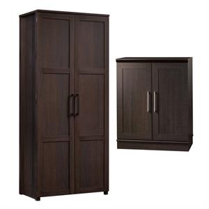 home square 2-piece set with pantry and base cabinet in dakota oak