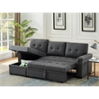 Home Square 2-Piece Set with Reversible Sleeper Sofa & Wood Coffee Table