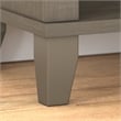 Home Square 2-Piece Set with L Desk & 5 Shelf Bookcase in Ash Gray