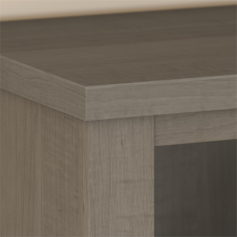 Home Square 3-Piece Set with L Desk File Cabinet & Bookcase in Ash Gray