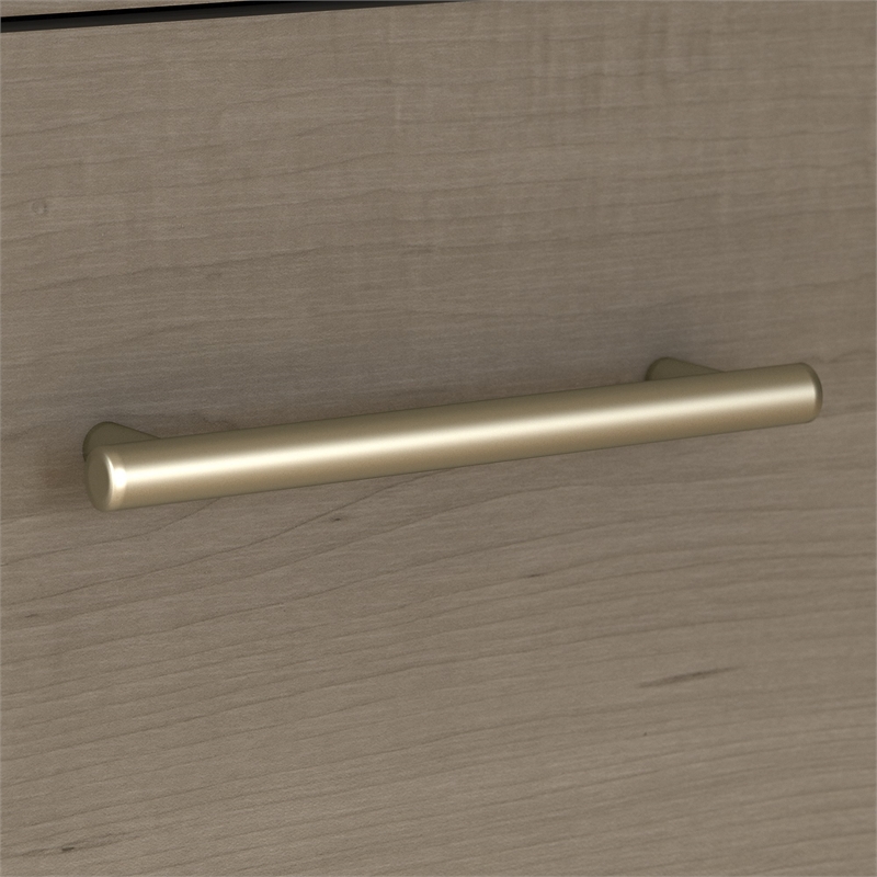 Home Square 3-Piece Set with L Desk File Cabinet & Bookcase in Ash Gray