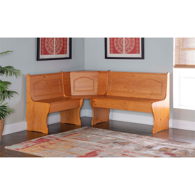 Home Square Furniture 2-Piece Set with Dining Table & Corner Unit in Natural