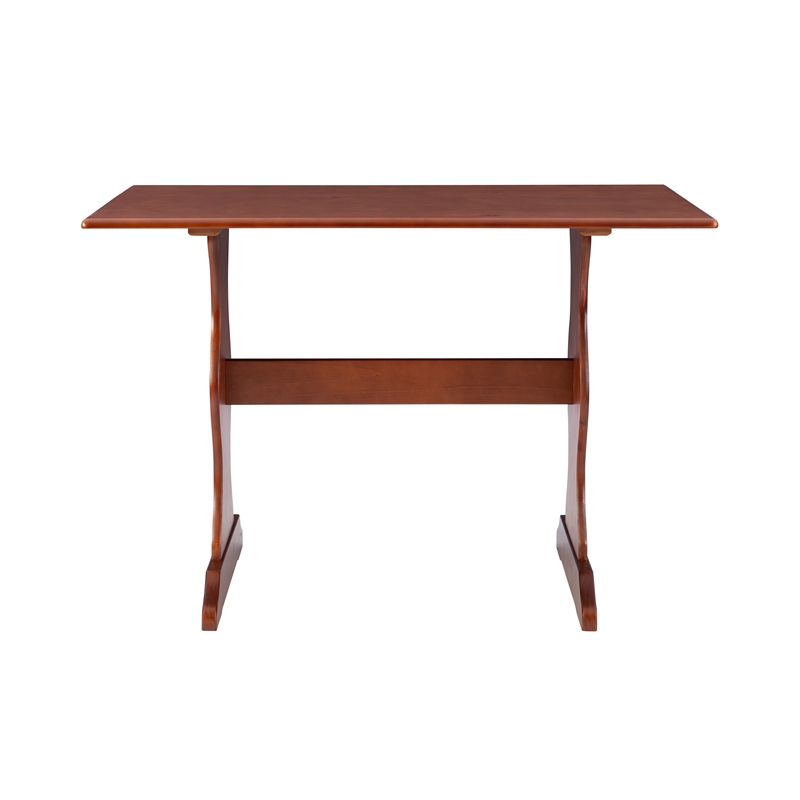Home Square Furniture 2-Piece Set with Dining Table & Bench in Walnut