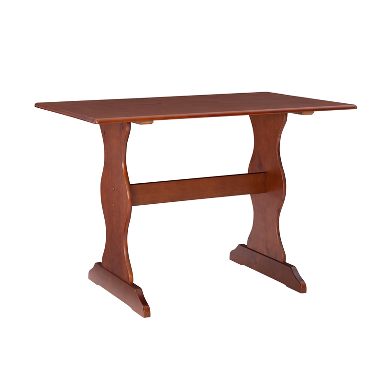 Home Square Furniture 2-Piece Set with Dining Table & Bench in Walnut