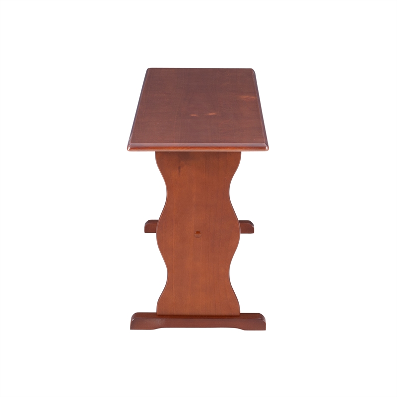 Home Square Furniture 2-Piece Set with Dining Table & Bench in Walnut