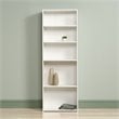 Home Square 2-Piece Set with Craft Table & 5-Shelf Bookcase in Soft White