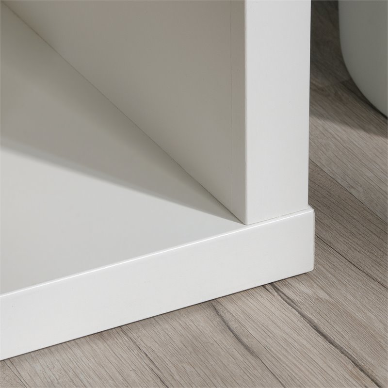 Home Square 2-Piece Set with Craft Table & Horizontal Bookcase in Soft White