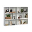Home Square 2-Piece Set with Craft Table & Horizontal Bookcase in Soft White