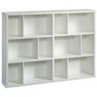 Home Square 2-Piece Set with Craft Table & Horizontal Bookcase in Soft White