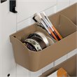 Home Square 2-Piece Set with Craft Table & Horizontal Bookcase in Soft White