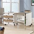 Home Square 2-Piece Set with Craft Table & Horizontal Bookcase in Soft White