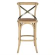 Home Square Oak Wood Barstool in Weathered Oak - Set of 3