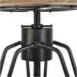 Home Square Adjustable Swivel Counter Stool in Natural Honey - Set of 3