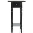 Home Square Wood End Table in Distressed Black - Set of 2
