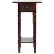 Home Square Wood End Table in Dark Cherry - Set of 2