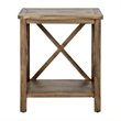 Home Square Poplar Wood End Table in Oak - Set of 2