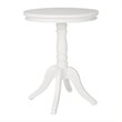 Home Square Pine Wood Side Table in White Finish - Set of 2