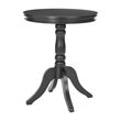 Home Square Pine Wood Side Table in Black Finish - Set of 2