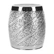 Home Square Aluminum Stool in Nickle Plated - Set of 2