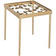 Home Square Butterfly Accent End Table in Gold and Clear - Set of 2