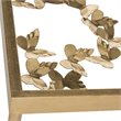 Home Square Butterfly Accent End Table in Gold and Clear - Set of 2