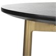 Home Square Accent End Table in Black and Gold - Set of 2