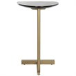 Home Square Accent End Table in Black and Gold - Set of 2