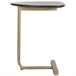 Home Square Accent End Table in Black and Gold - Set of 2