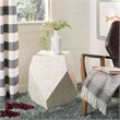 Home Square Accent End Table in Light Beige and Gold - Set of 2