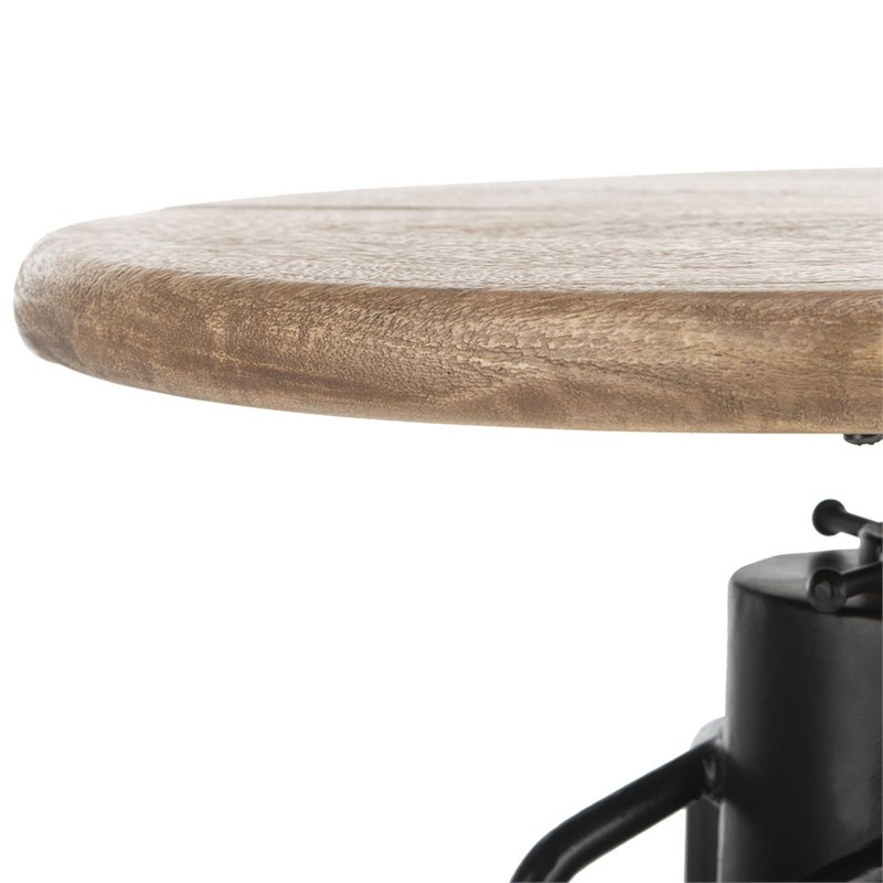 Home Square Adjustable Swivel Counter Stool in Natural Honey - Set of 2