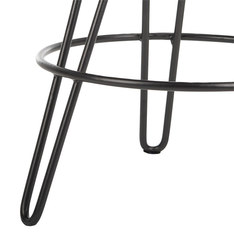 Home Square Adjustable Swivel Counter Stool in Natural Honey - Set of 2