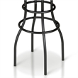 Home Square Casta Rustic Faux Leather Nailhead Bar Stool in Bronze - Set of 3
